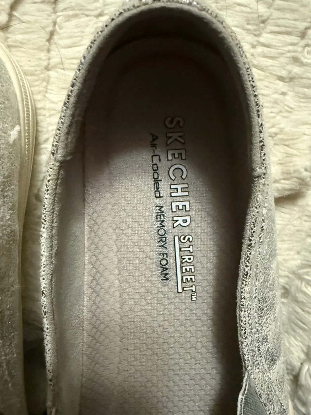 Skechers Street Slip-On Memory Foam Sneakers - Light Gray - Picture 3 of 9